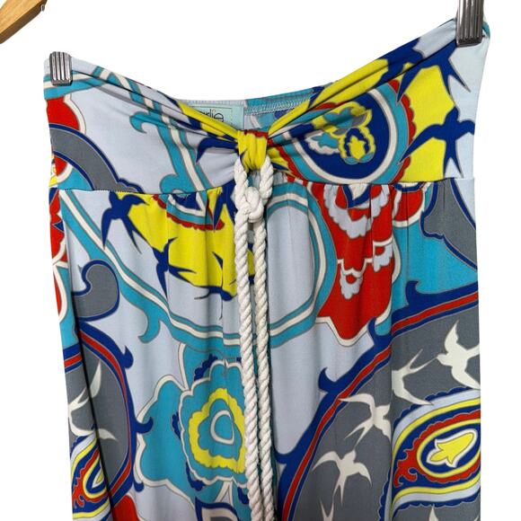 Karlie Maxi Dress Women’s Size S Strapless Colorful Paisley Made in USA Travel - Picture 4 of 7